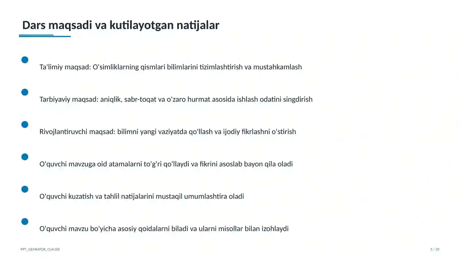 O'simliklarning qismlari (2-sinf) 3