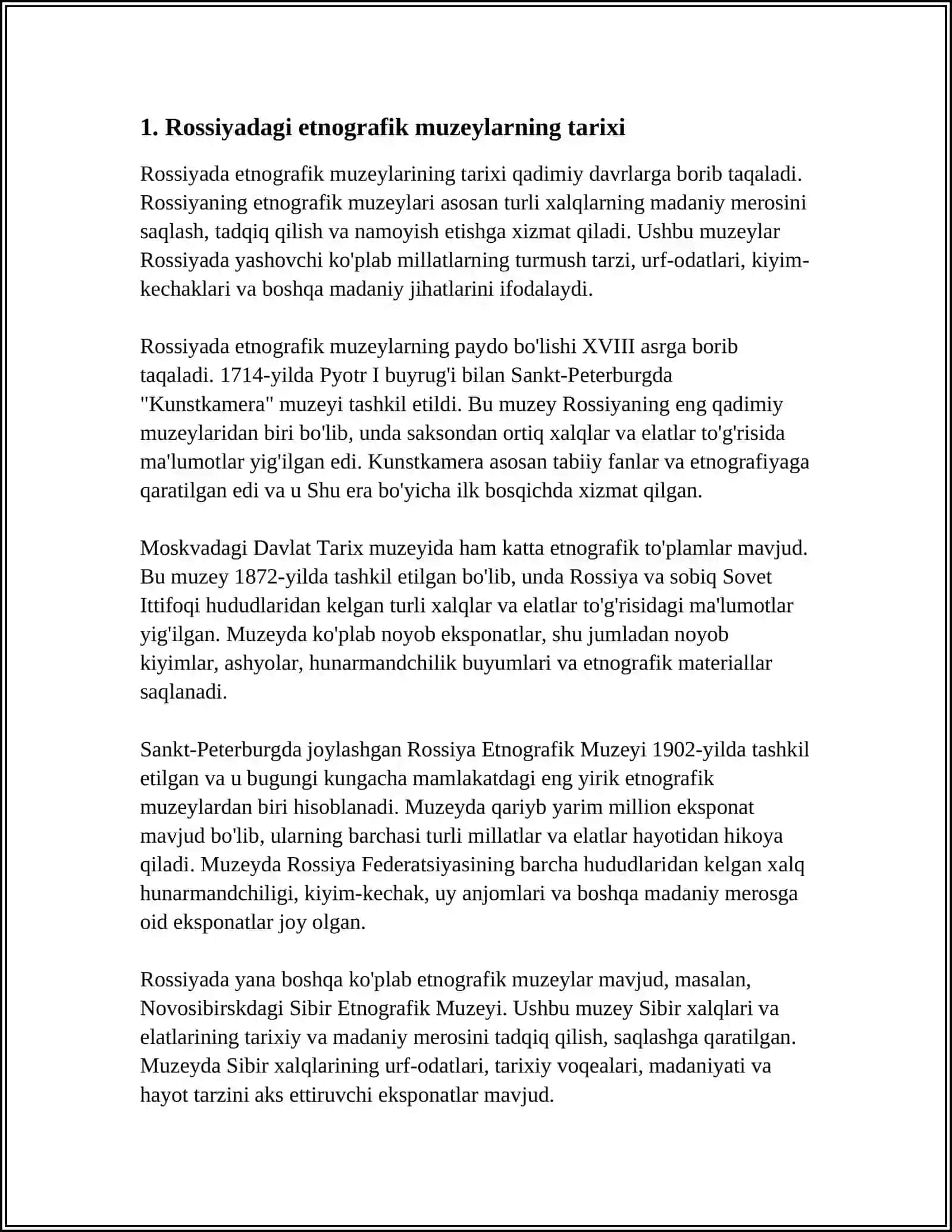 Rossiyaning etnografik muzeylari 3
