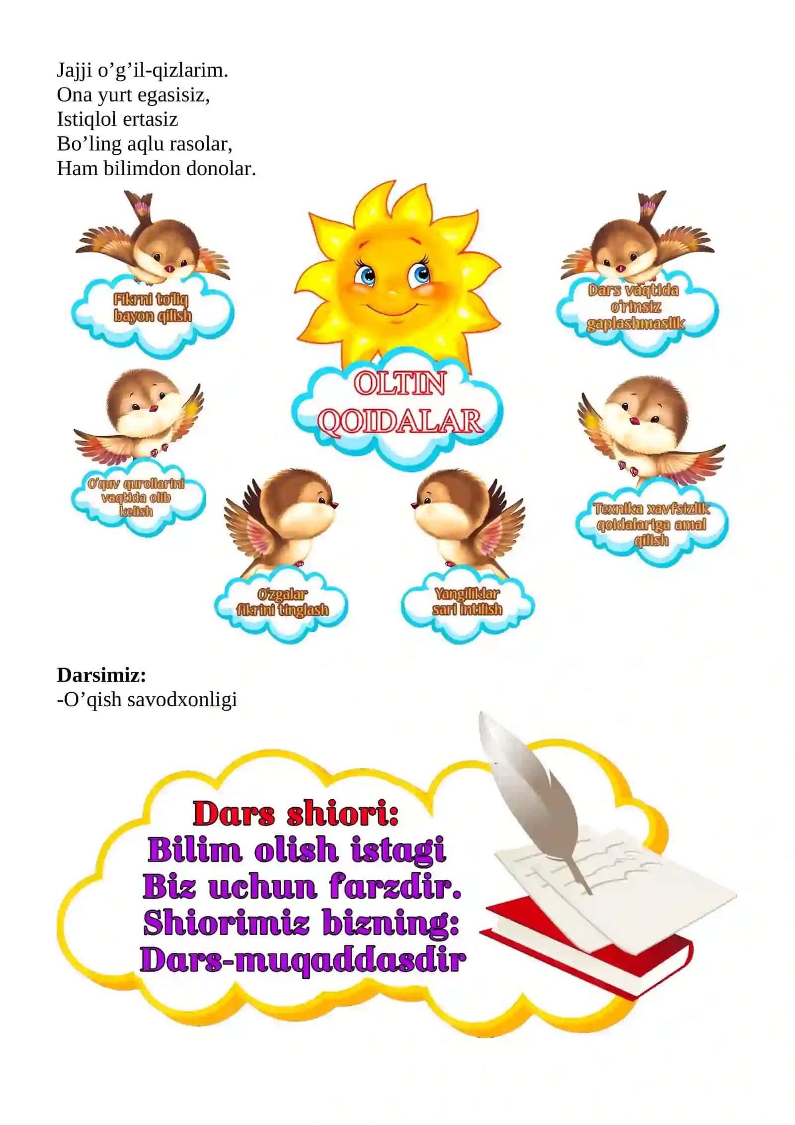 Zahiriddin Muhammad Bobur 1-sinf o'qish savodxonligi dars ishlanmasi 3