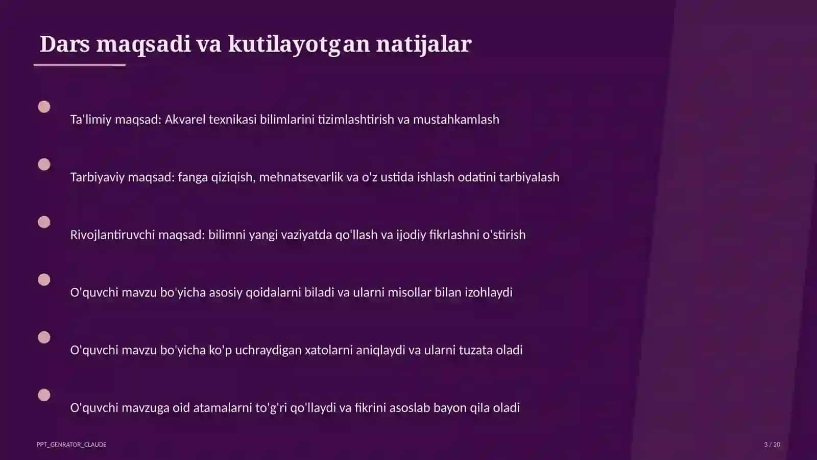 Akvarel texnikasi (5-sinf) 3