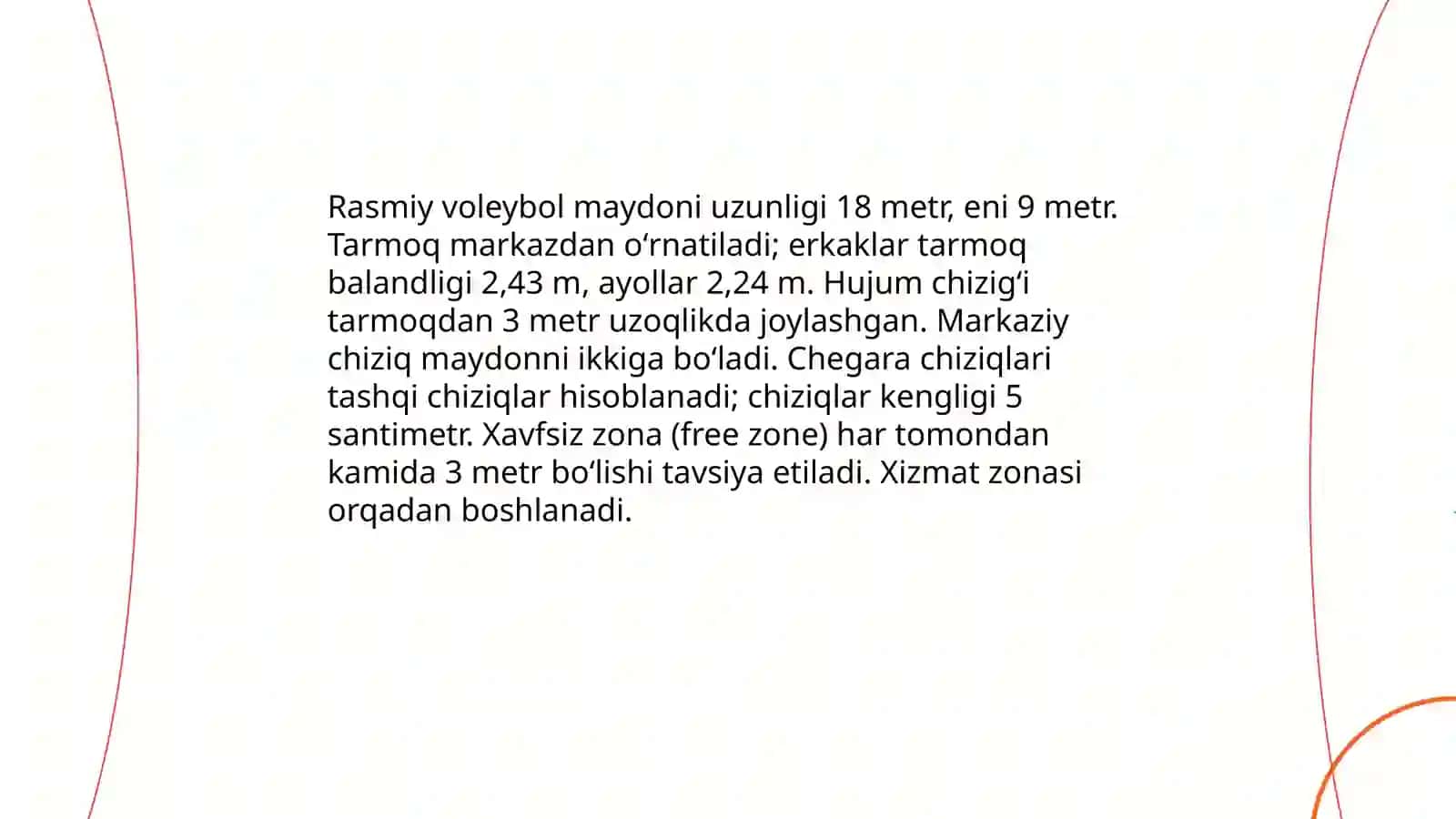 Voleybol oʻyin qoidalarini oʻrgatish 3