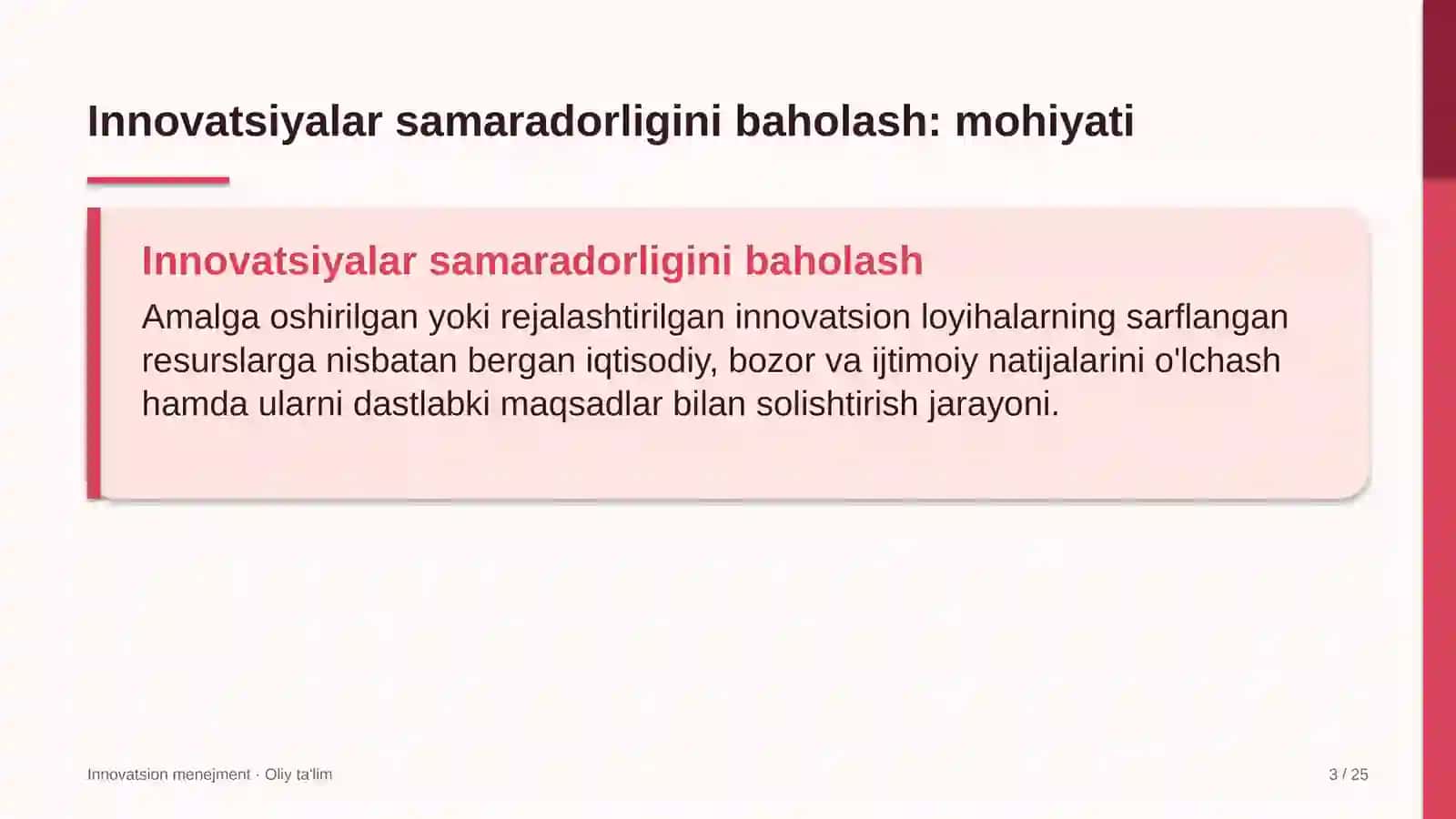 Internet-provayderlarda innovatsiyalar samaradorligini baholash 3