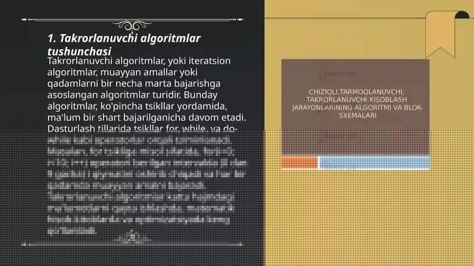 Takrorlanuvchi algoritmlar 3