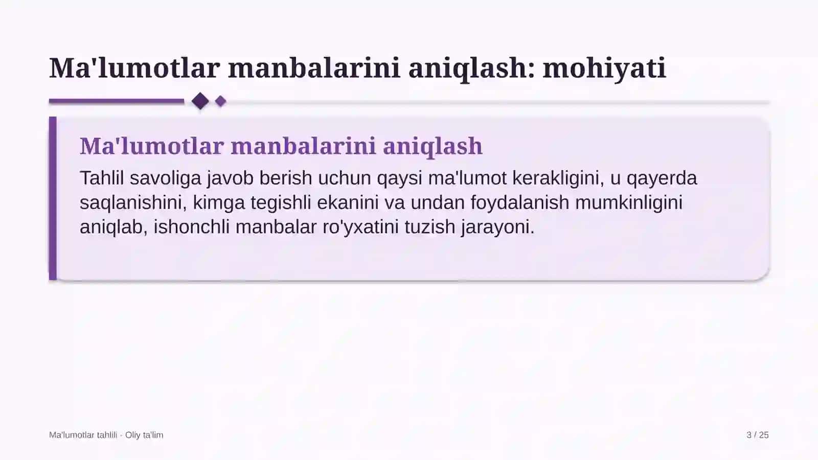 Televideniyeda ma'lumotlar manbalarini aniqlash 3