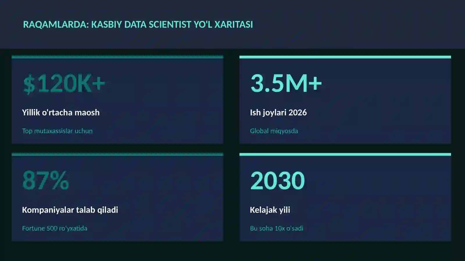 Kasbiy data scientist yo'l xaritasi 3