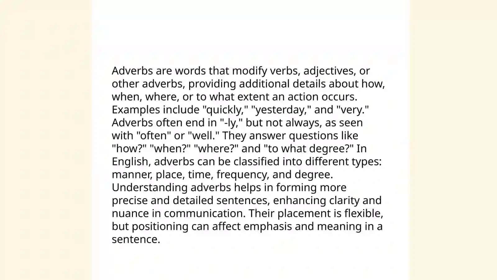 Adverbs: Types, Examples, and Usage 3