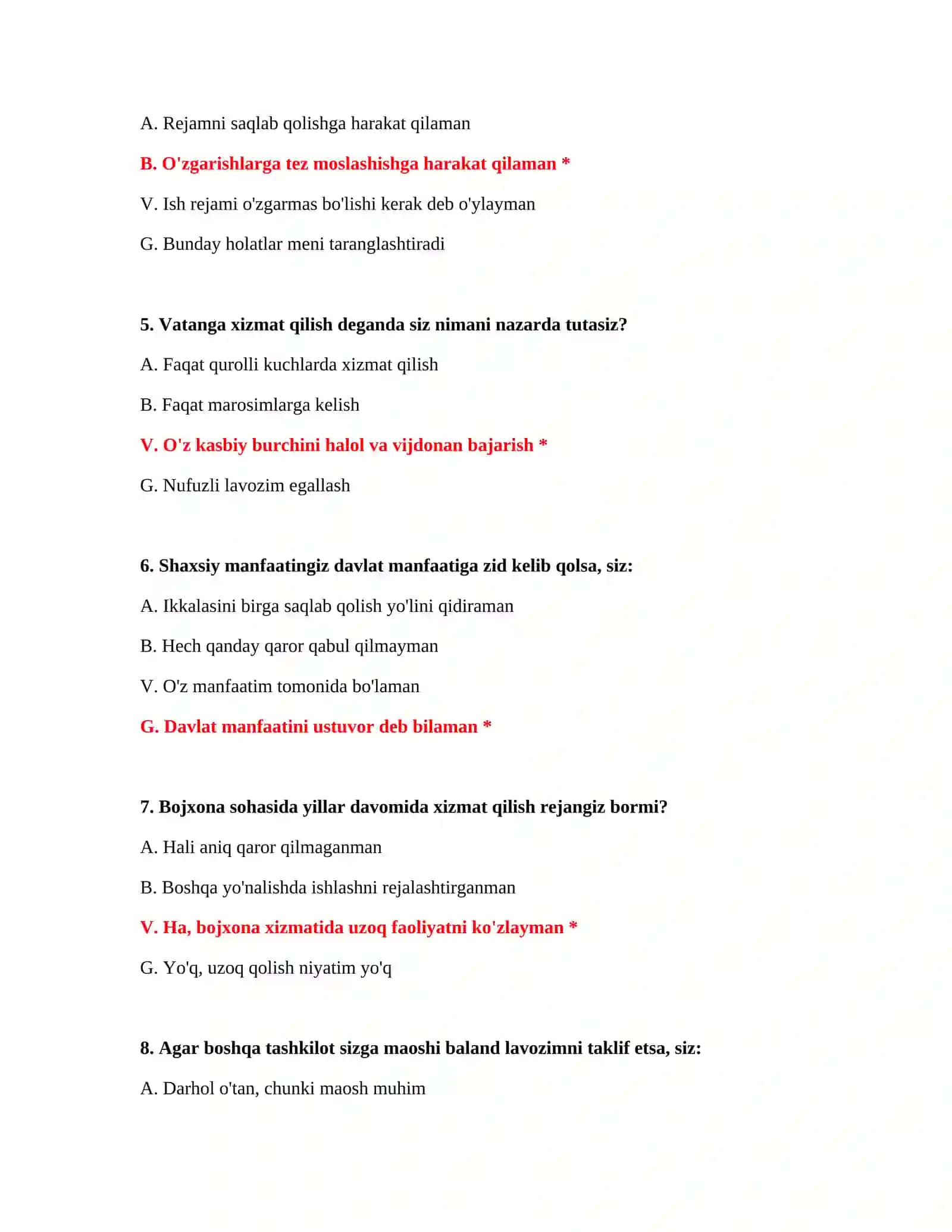 Bojxona qo‘mitasi test savollari 3