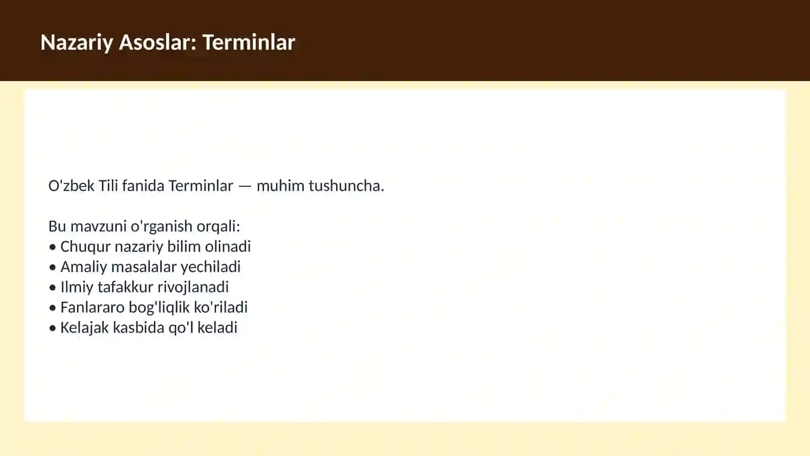O'zbek Tili Arxaizmlar Dars ishlanma 3