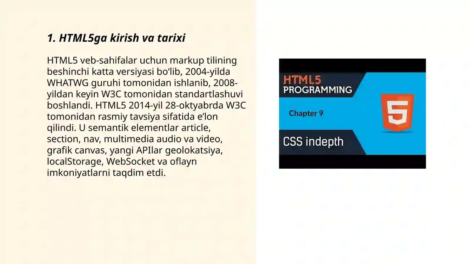 HTML 5 asosfari 3