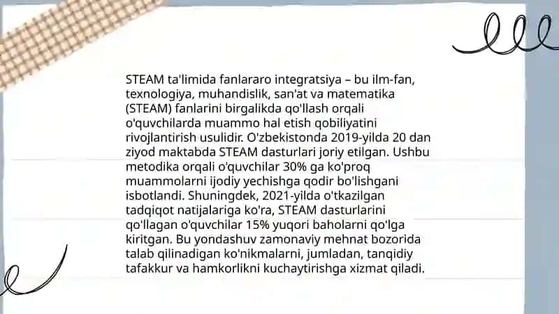 STEAM ta'limida integratsion yondashuv. 3