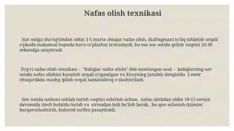 Nafas olish texnikasi 3