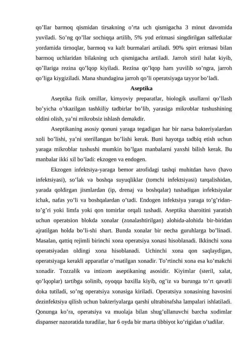 Aseptika va Antiseptika 3