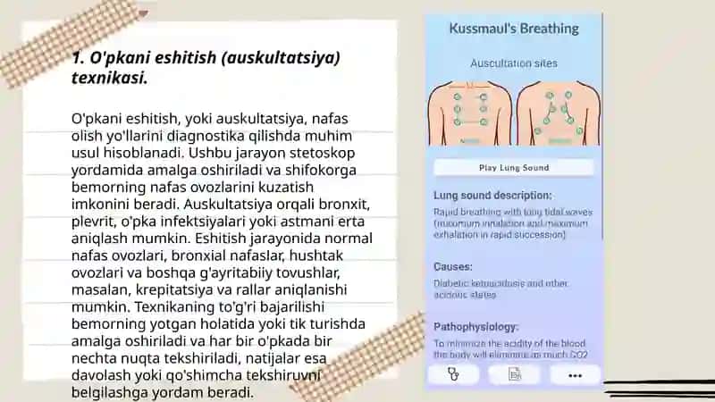 O’pkani eshitish (auskultatsiya). Texnika va qoidalari 3
