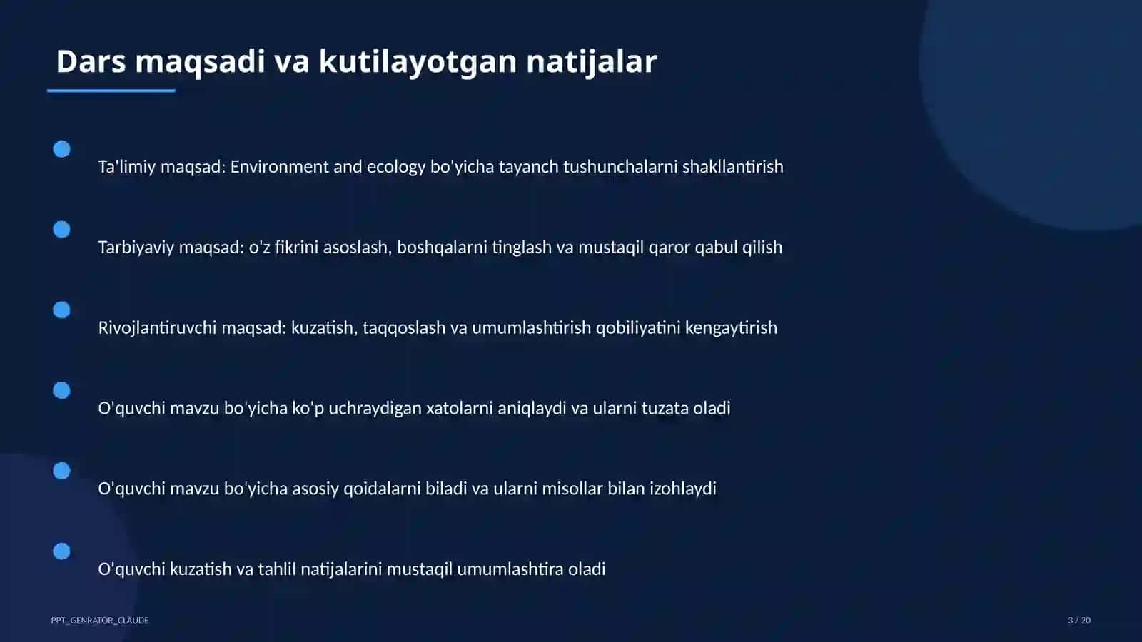 Environment and ecology (9-sinf) 3