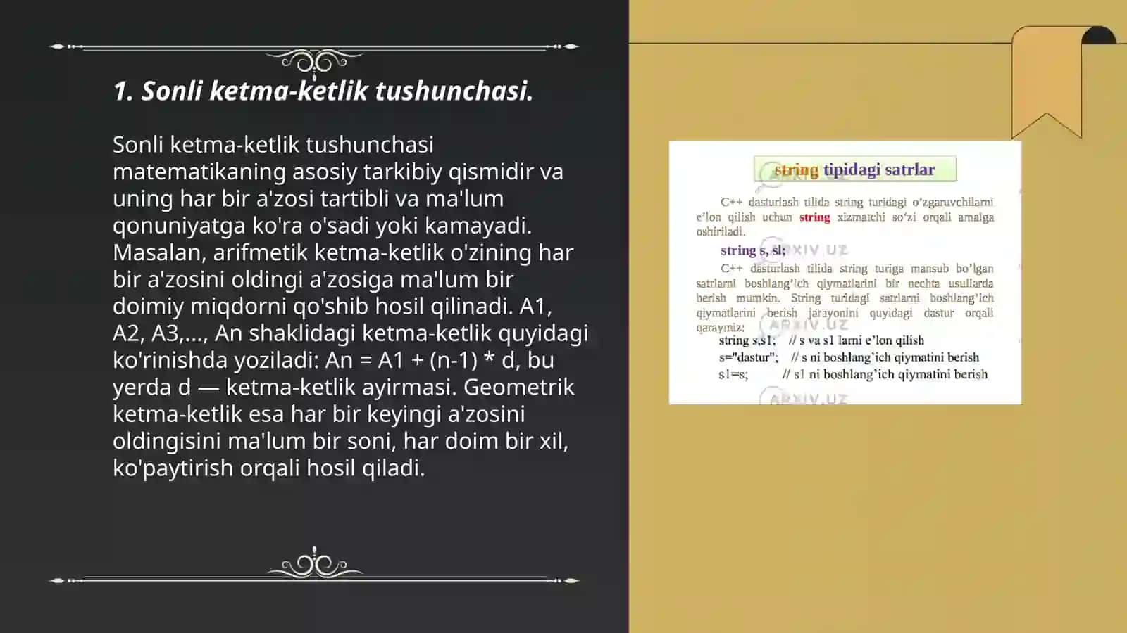 Misollar bilan tushintiring 3
