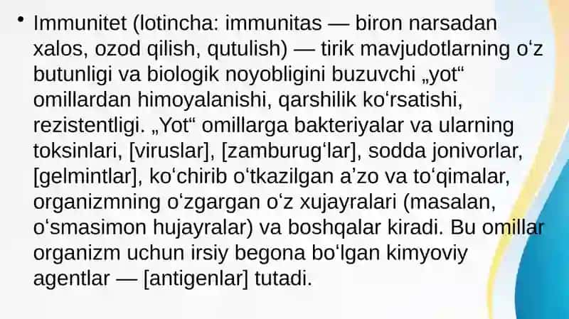 Tug’ma immunitet mexanizmlari(komplement, fagositoz) 3