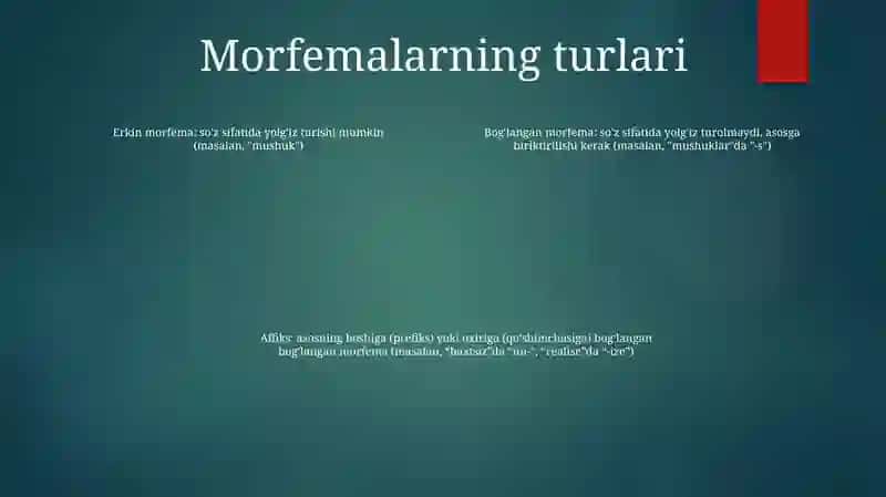 Morfema Va Uning Turlari 3