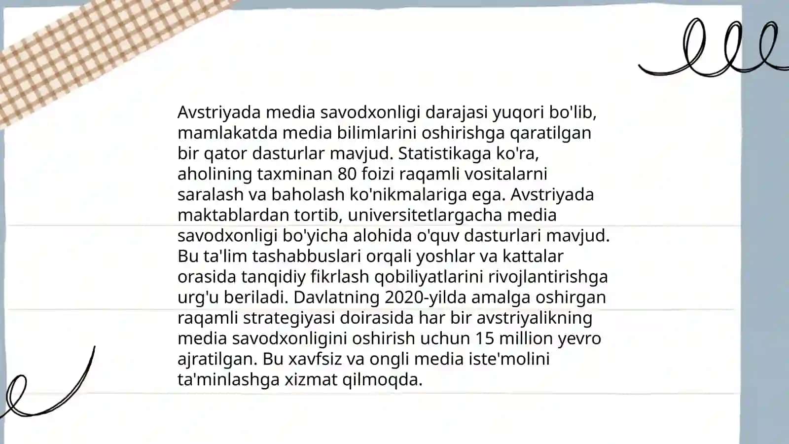 Avstriya media taʼlimi moduli 3
