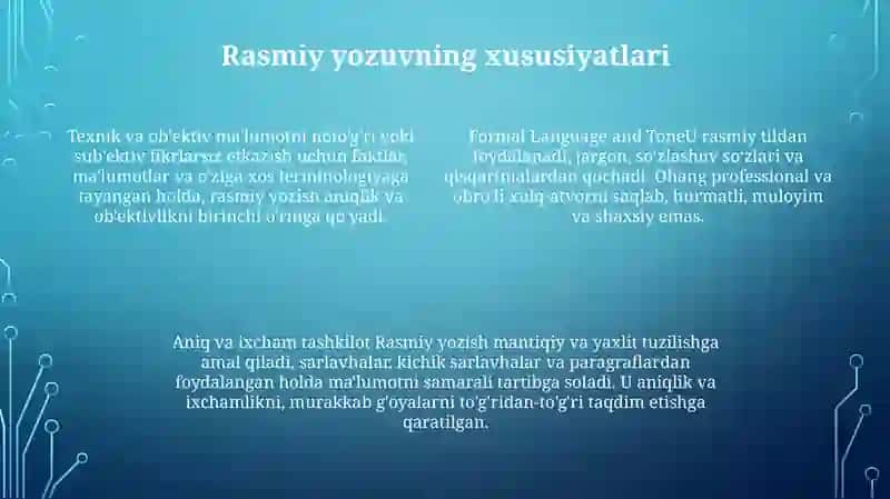 Rasmiy Uslub 3