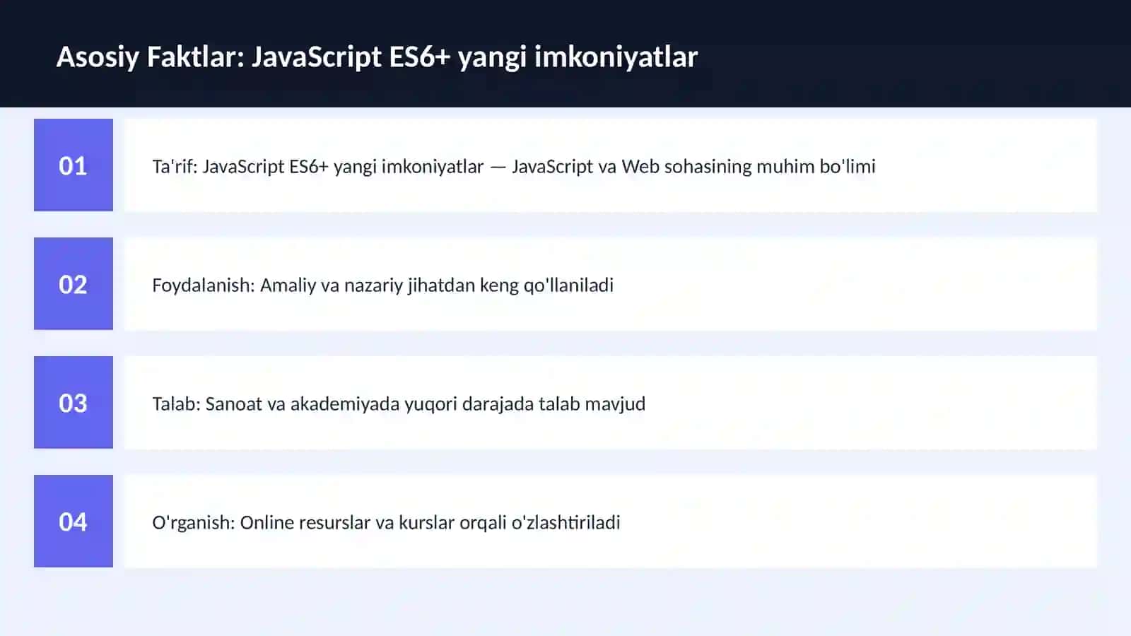 DASTURLASH | JAVASCRIPT VA WEB 3