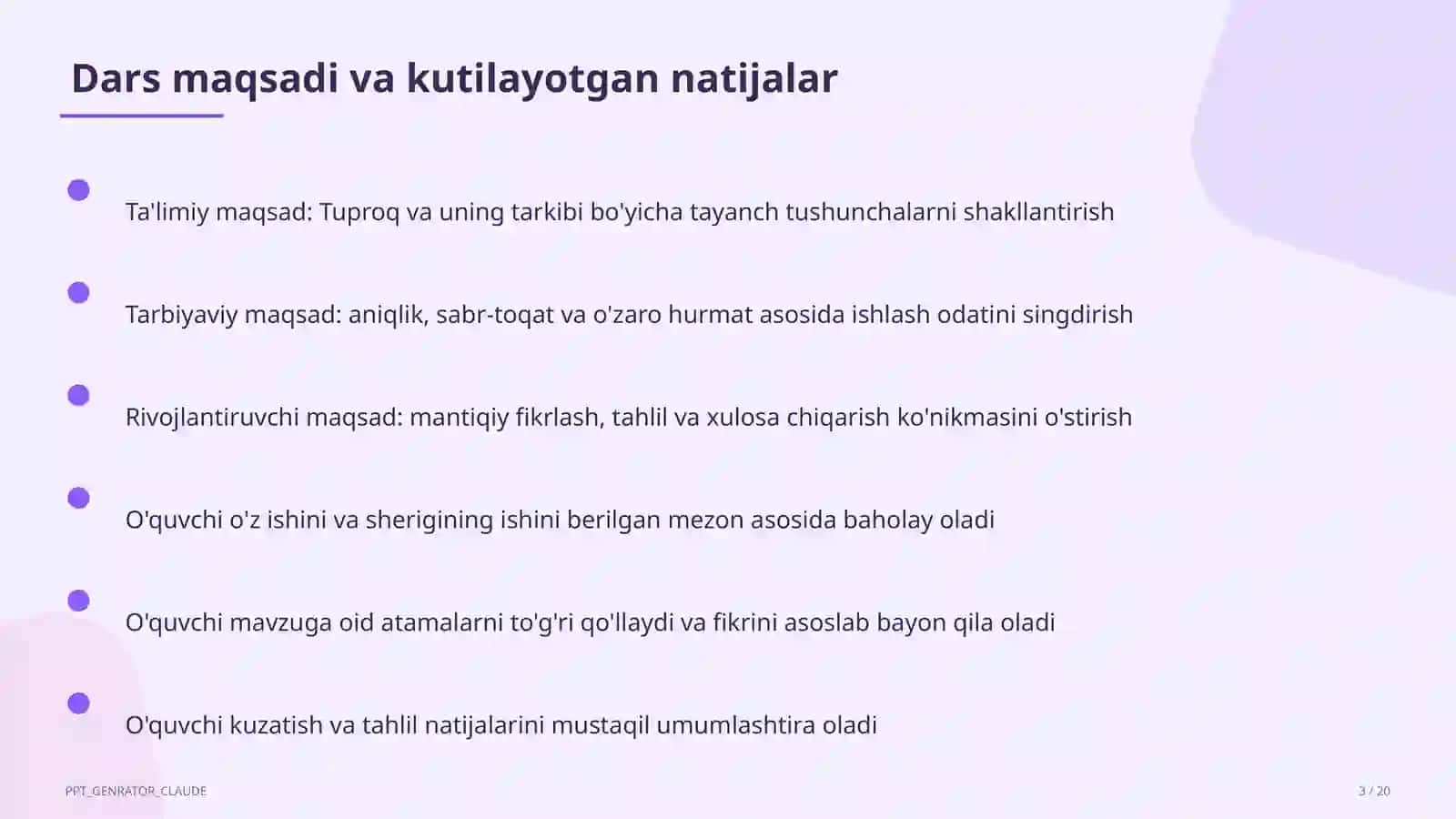 Tuproq va uning tarkibi (2-sinf) 3