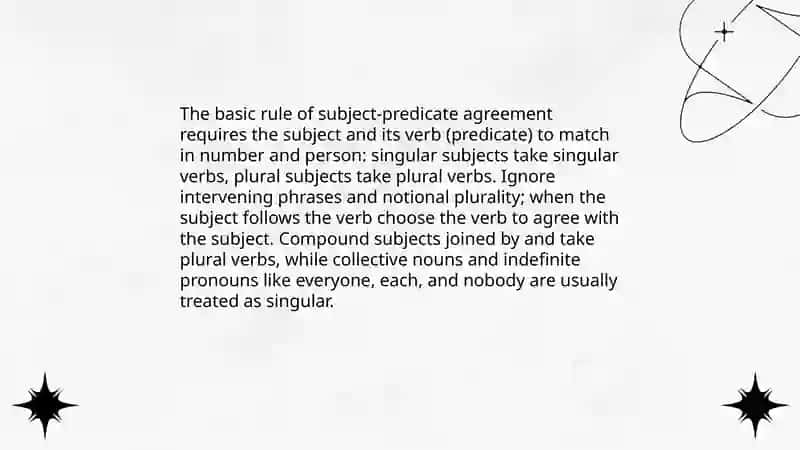 Short paragraph on subject predicate agreement 3