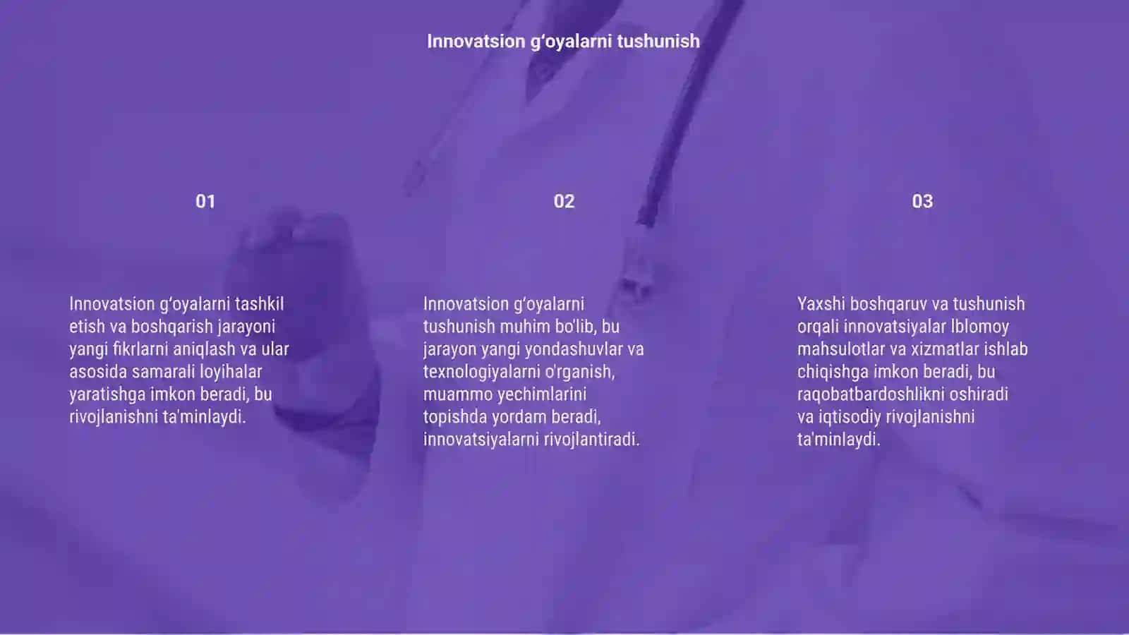 Innovatsion gʻoyalarni tashkil etish va boshqarish 3