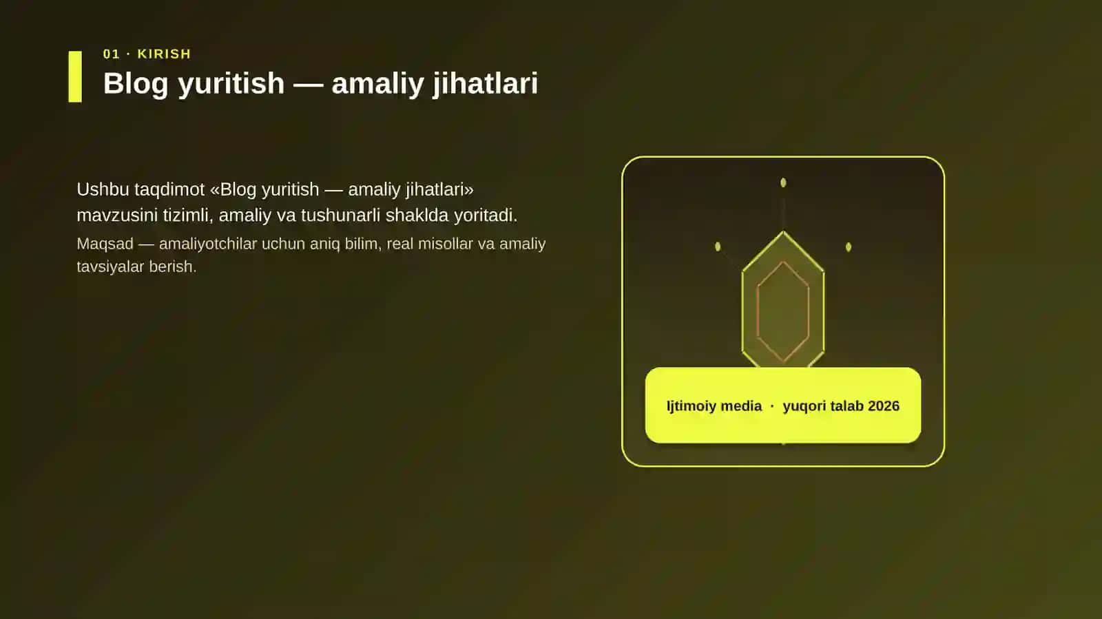 Blog yuritish — amaliy jihatlari 3