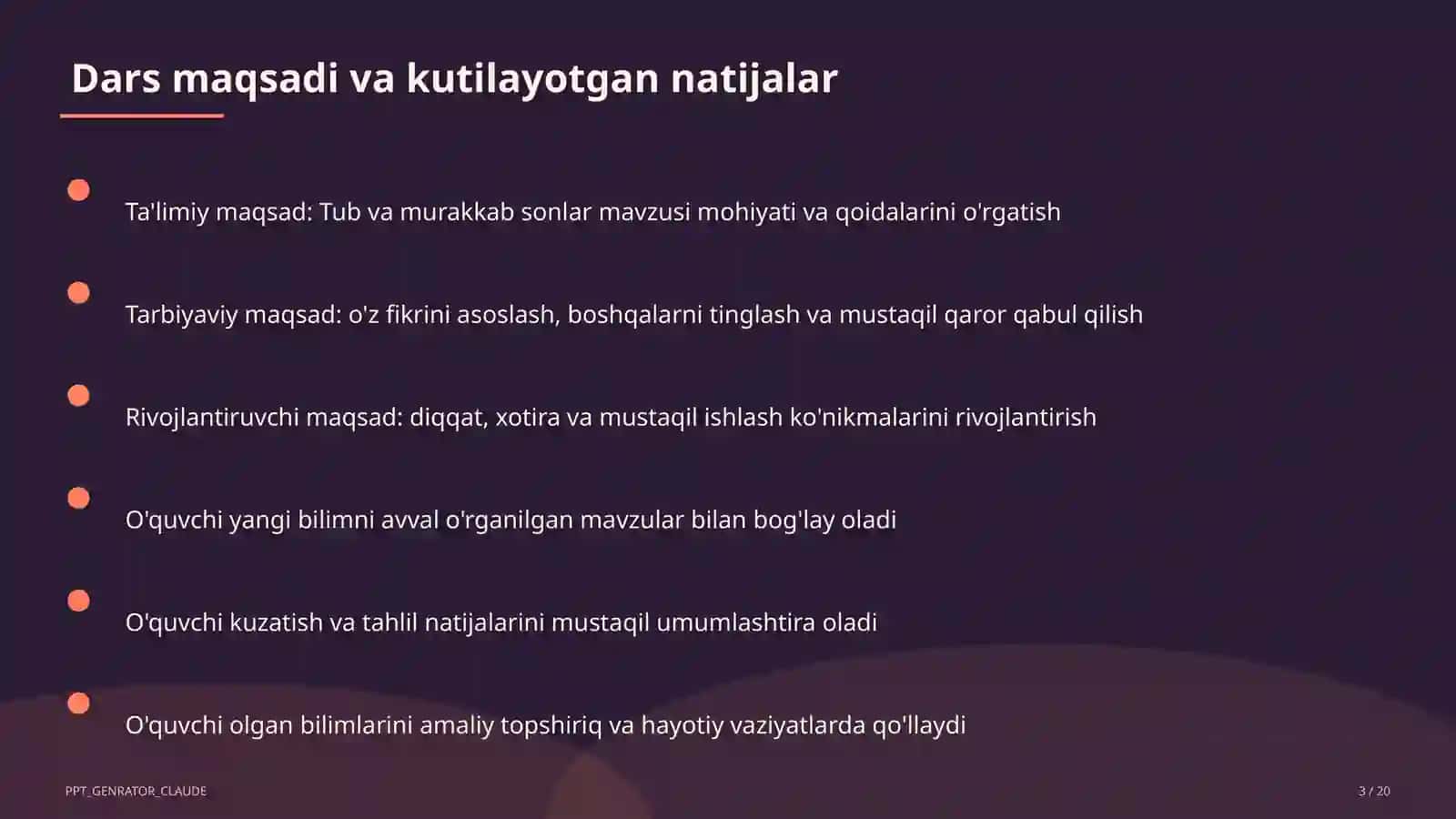 Tub va murakkab sonlar (5-sinf) 3