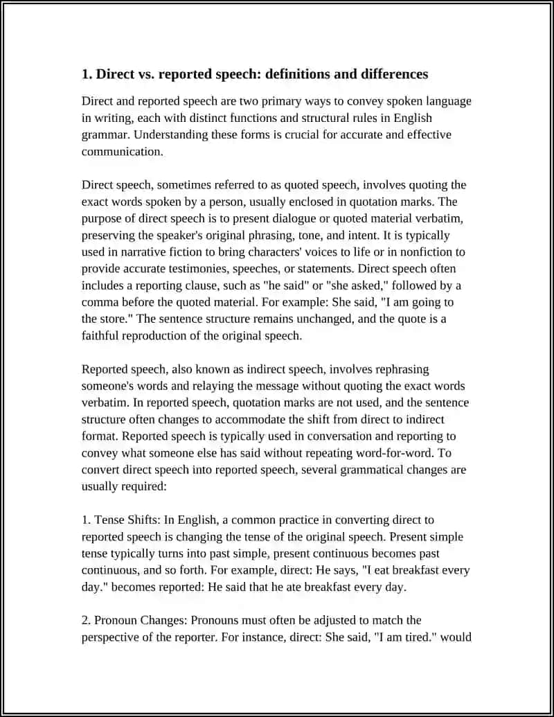 MUSTAQIL ISH: REPORTED SPEECH 3