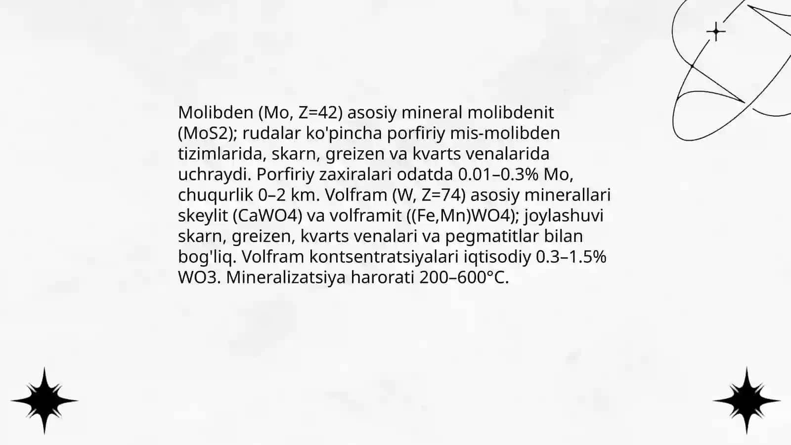 Molibden va volfram metallurgiyasi 3