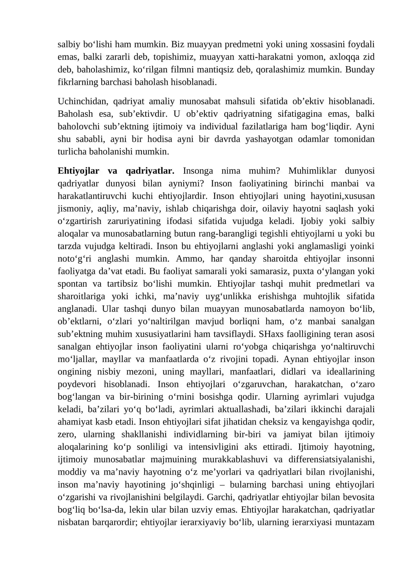 Qadriyatlar falsafasi (aksiologyia) 3