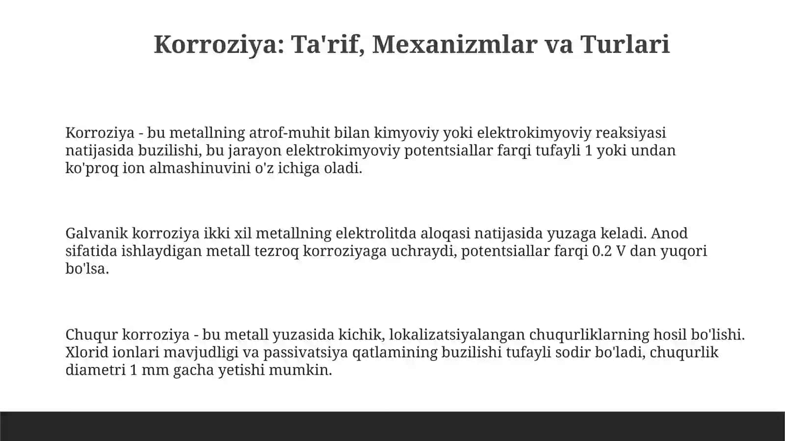 Korroziya va uning turlari 3