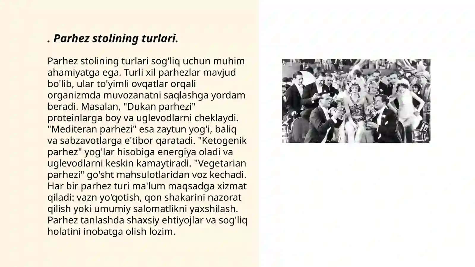 Parhez stoli turlari 3