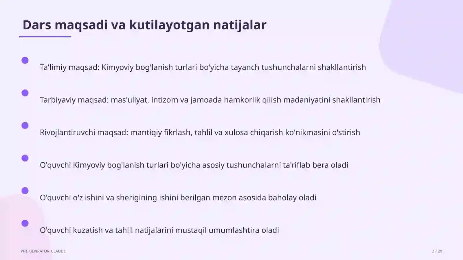 Kimyoviy bog'lanish turlari (8-sinf) 3