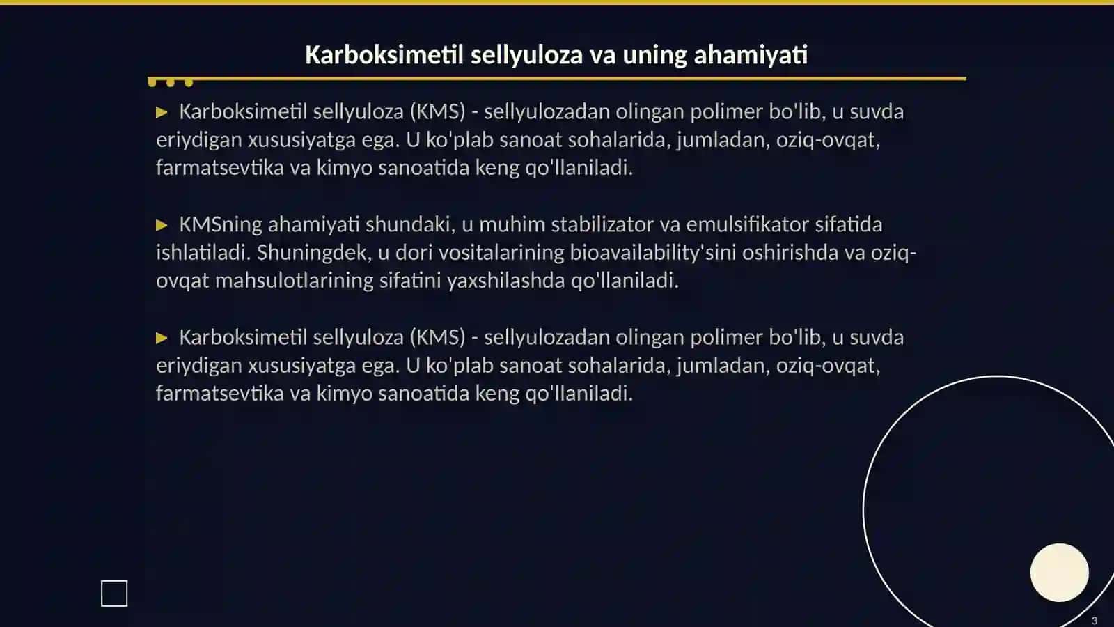 Karboksimetil sellyuloza sintezi va tozalash usullari 3