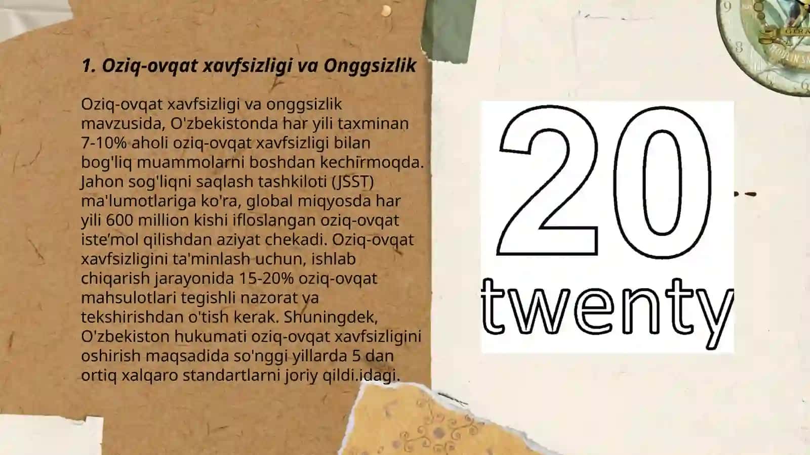 Oziq-ovqat xavfsizligi va Onggsizlik 3