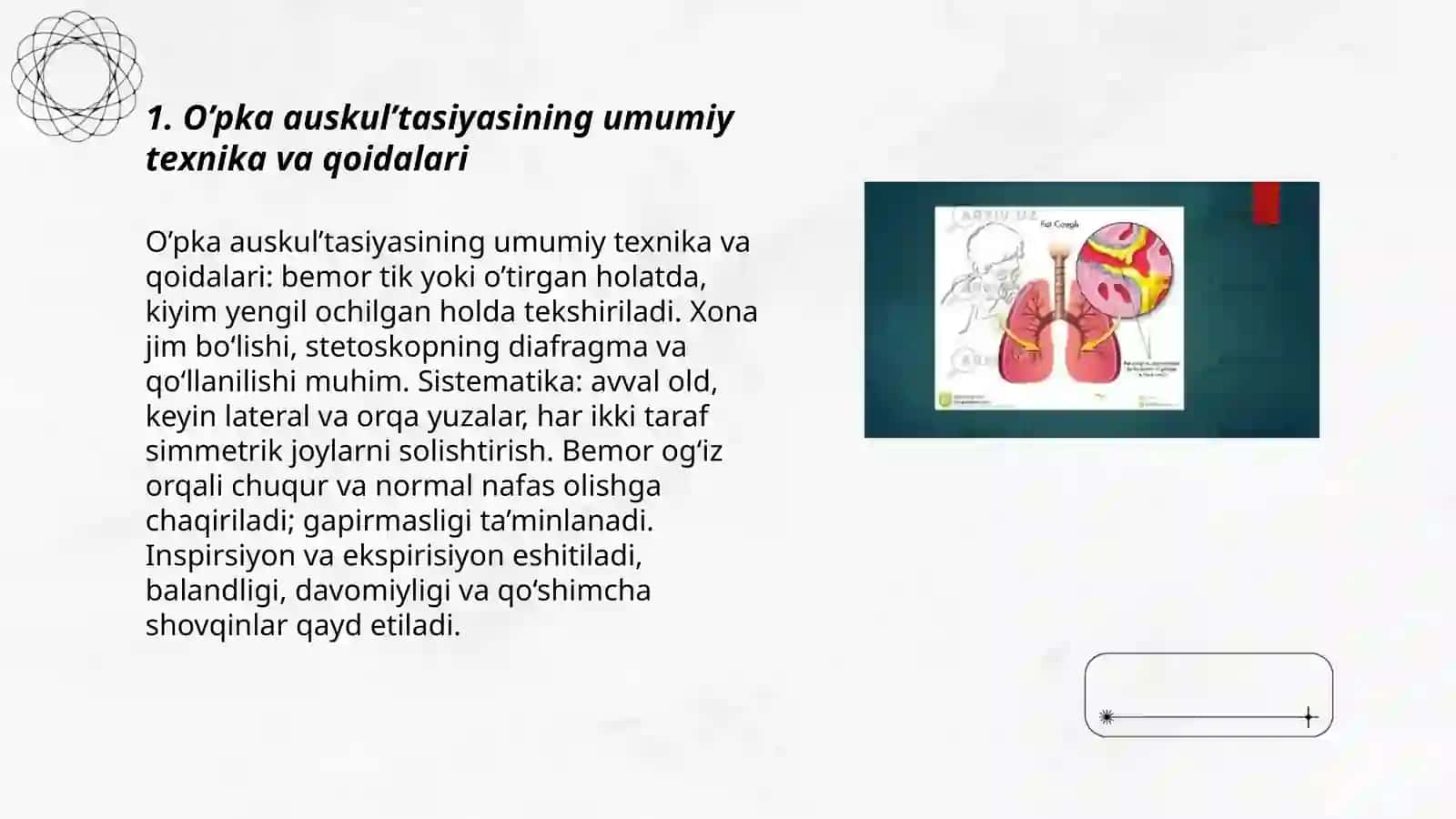 O’pka auskul’tasiyasi. Texnika va qoidalari 3