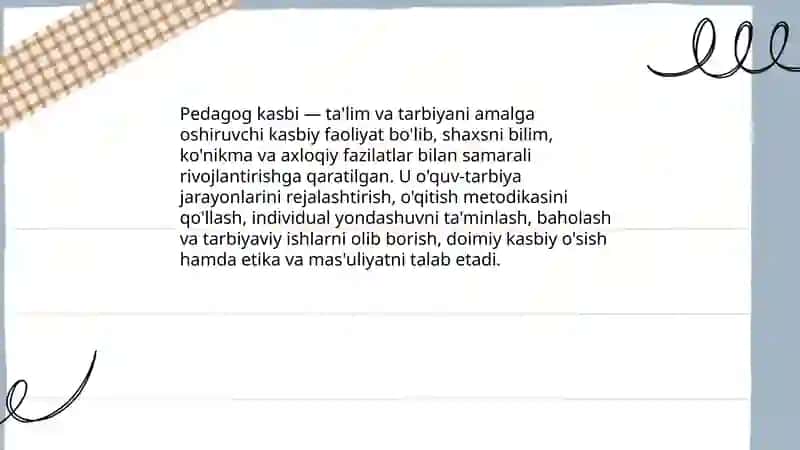 Pedagog kasbining mohiyati 3