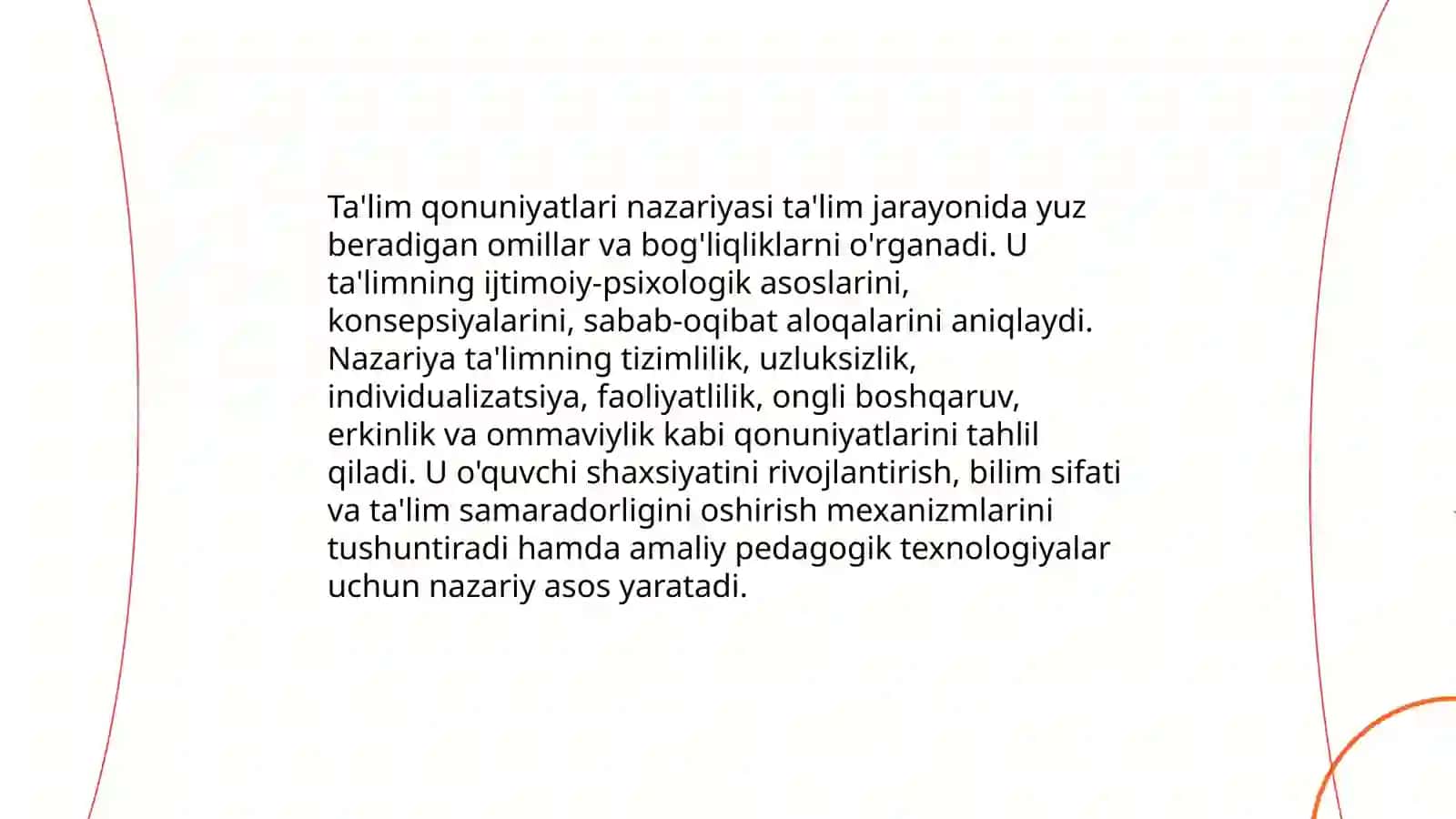 Ta'lim qonuniyatlari 3