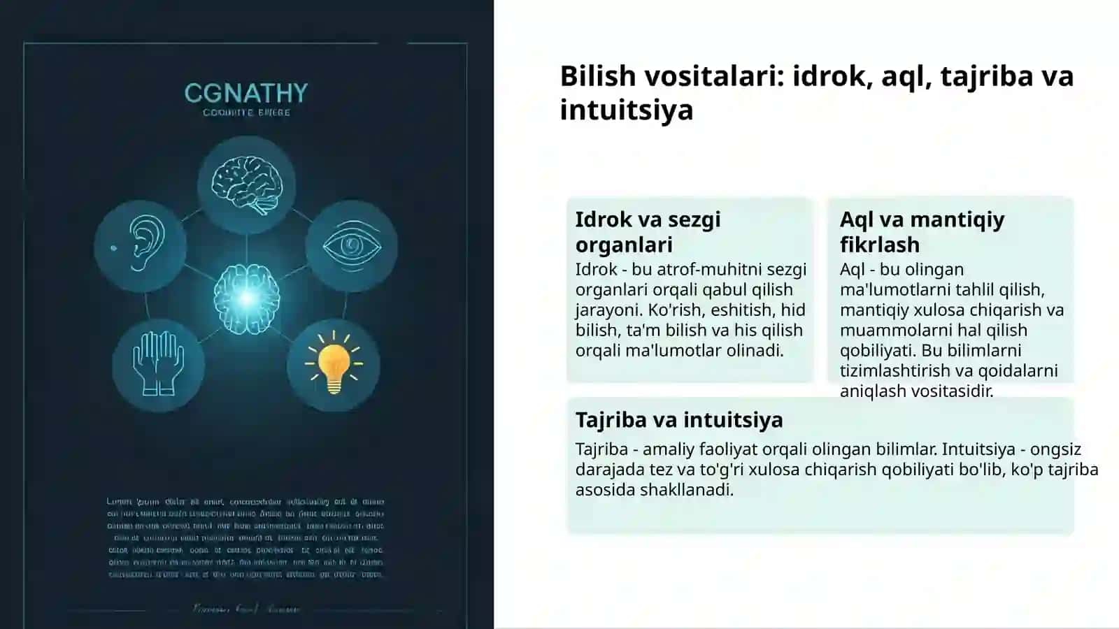 Bilish falsafasi: aql va haqiqat 3