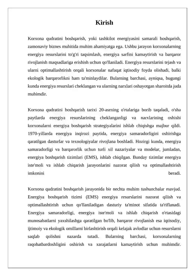 Korxona Qudratini Boshqarish 3