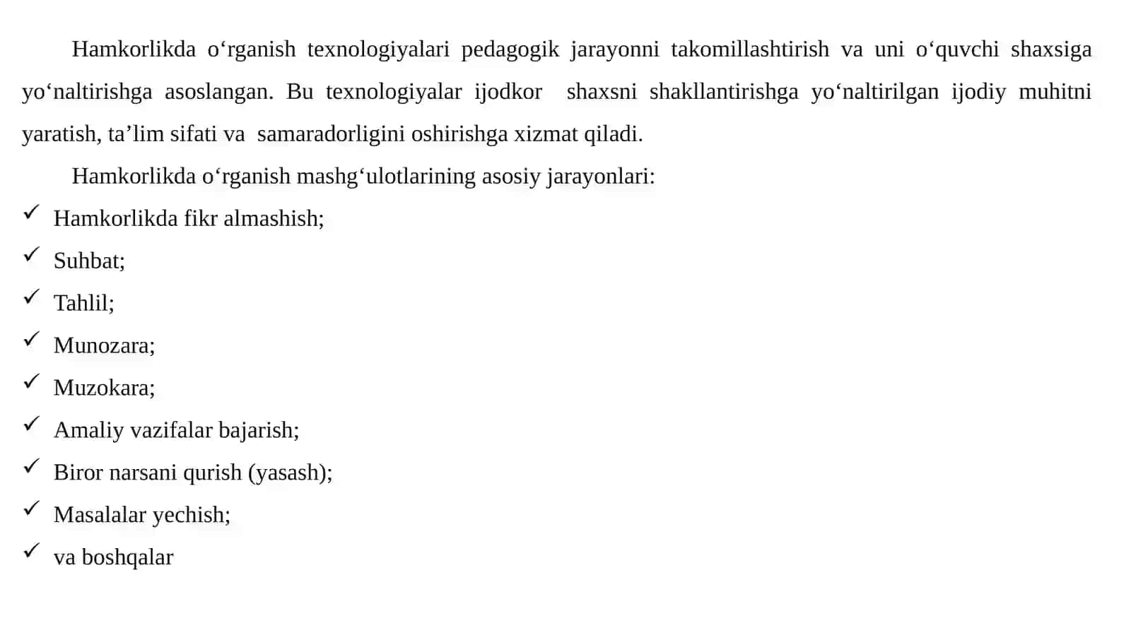 Jamoada ishlash (teamworking) 3
