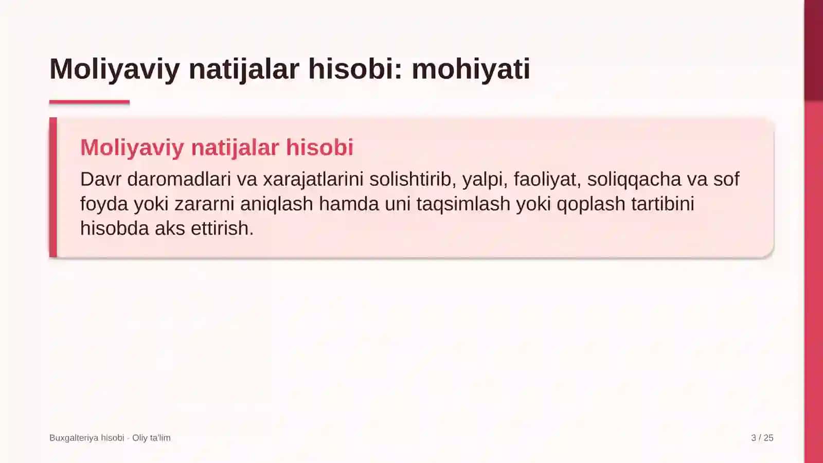 Statistika organlarida moliyaviy natijalar hisobi 3
