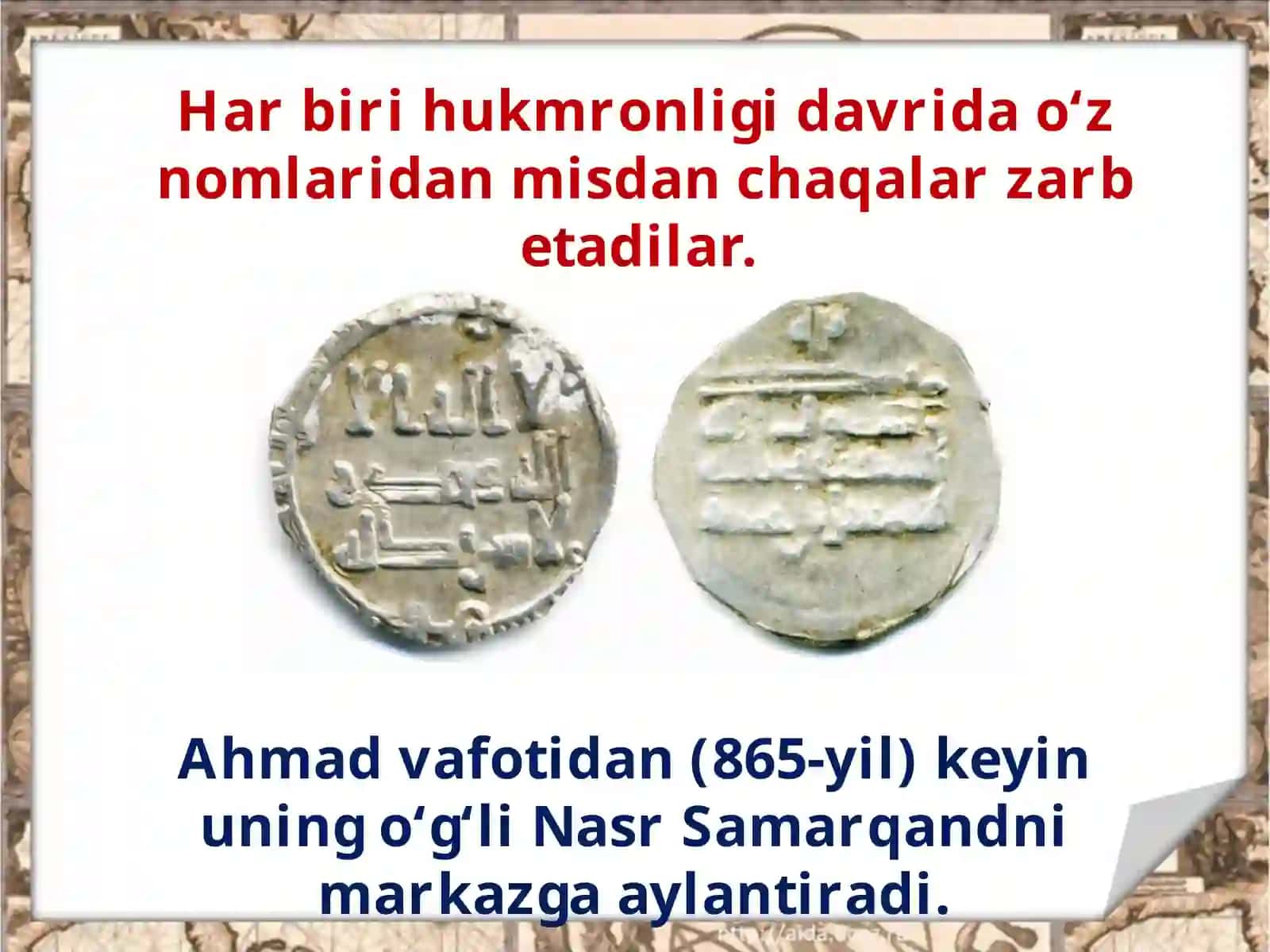 Somoniylar. 7-sinf Tarix fanidan dars ishlanma 3