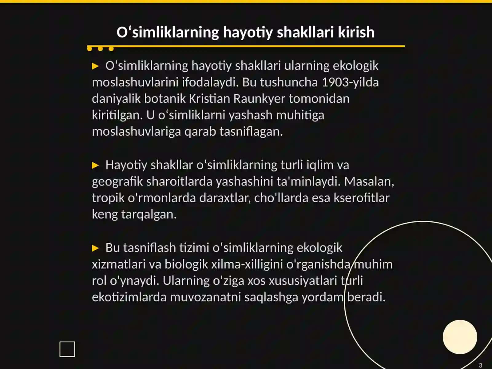 Oʻsimliklarning hayotiy shakllari 3
