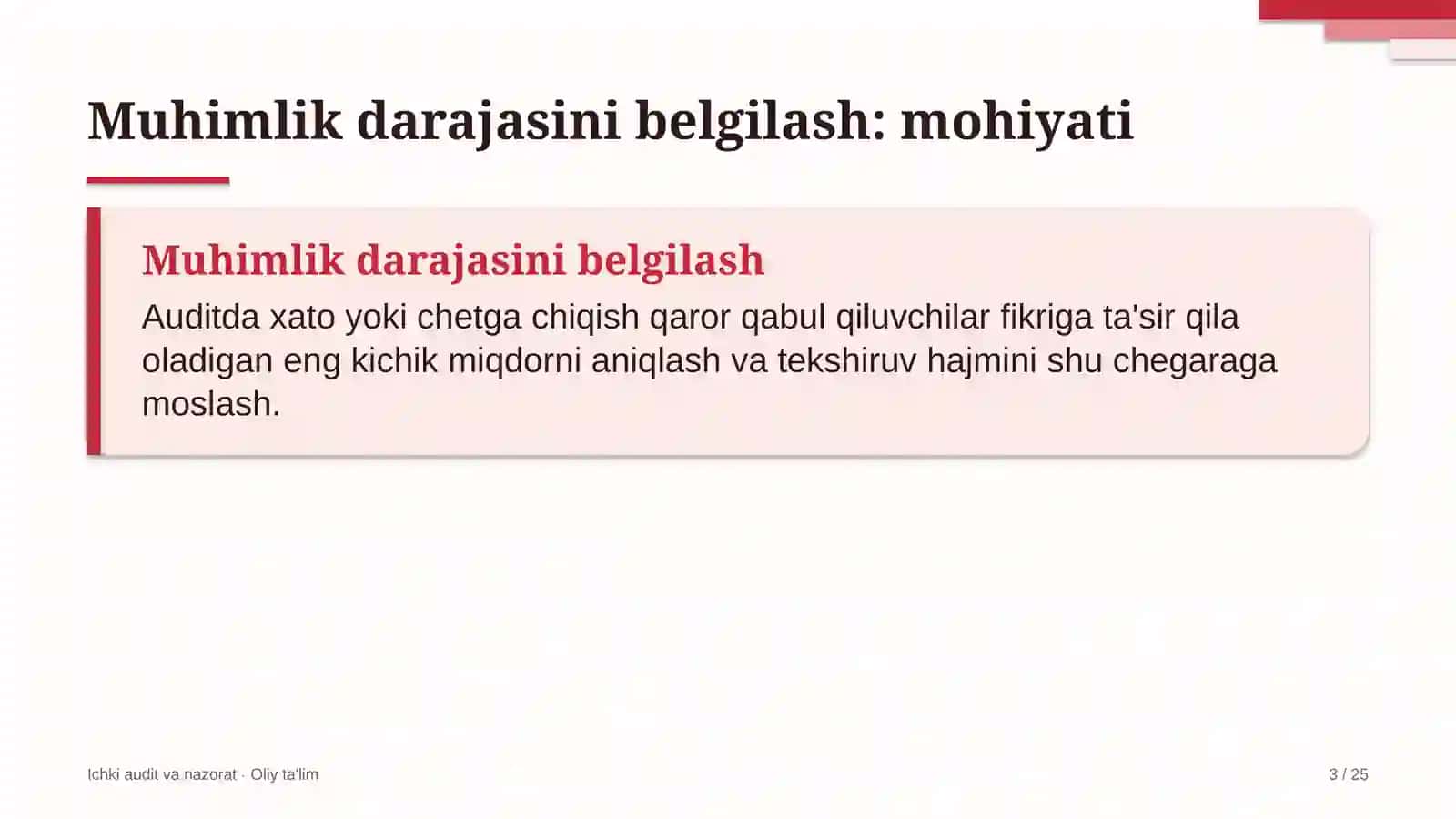 Qozonxonalarda muhimlik darajasini belgilash 3