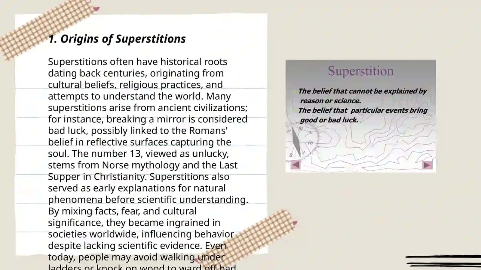 Superstitions and beliefs 3