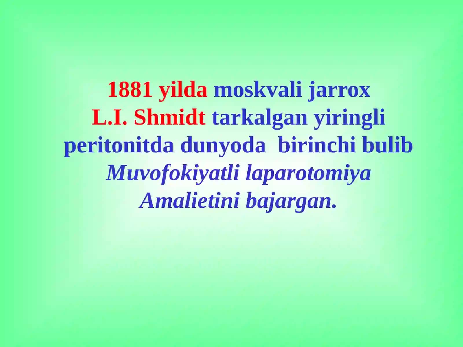 Перитонитлар, ичак окмалари 3
