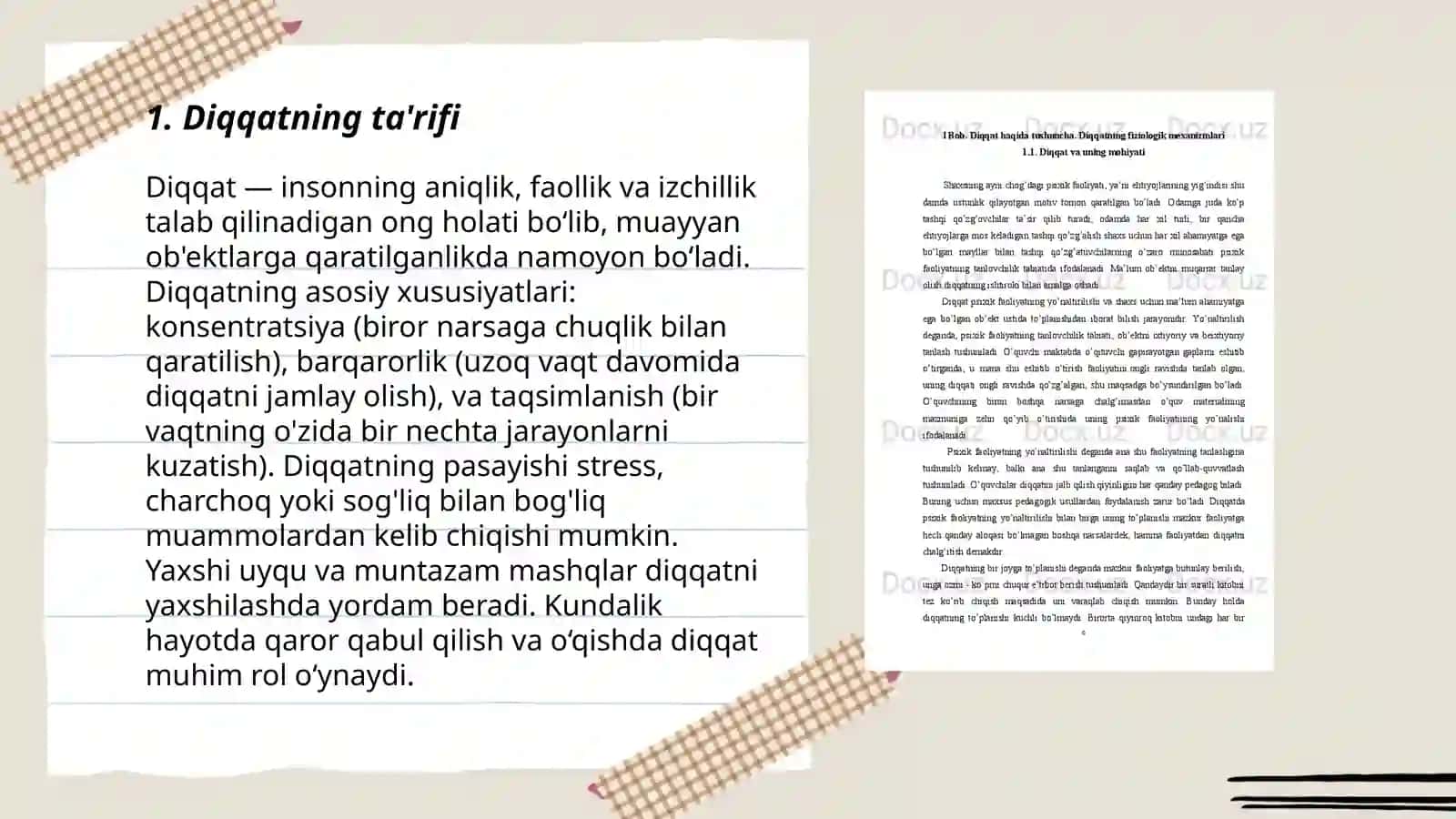 Diqqat.Diqqat haqida tushuncha.Diqqatning nerv va fiziologik asoslari 3